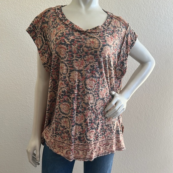 Free People High Tide Dual Print High/Low Top - Picture 4 of 13